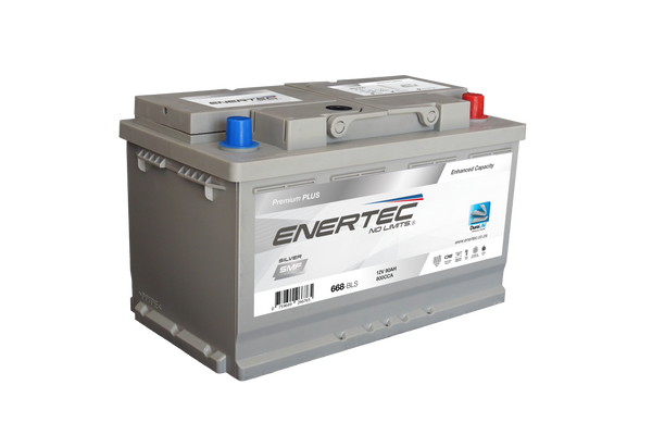 668-BLS 12V 90Ah Enertec Silver Lead-Acid Automotive Battery