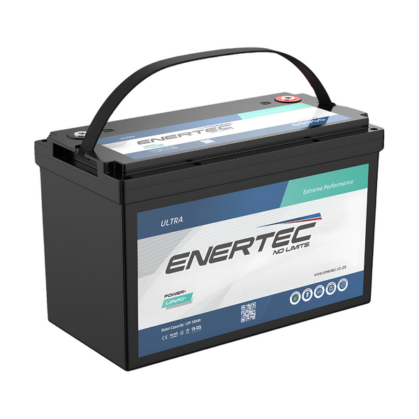 Enertec 12.8V 105Ah Marine, Industrial, and Inverter Power+ Series Lithium Battery