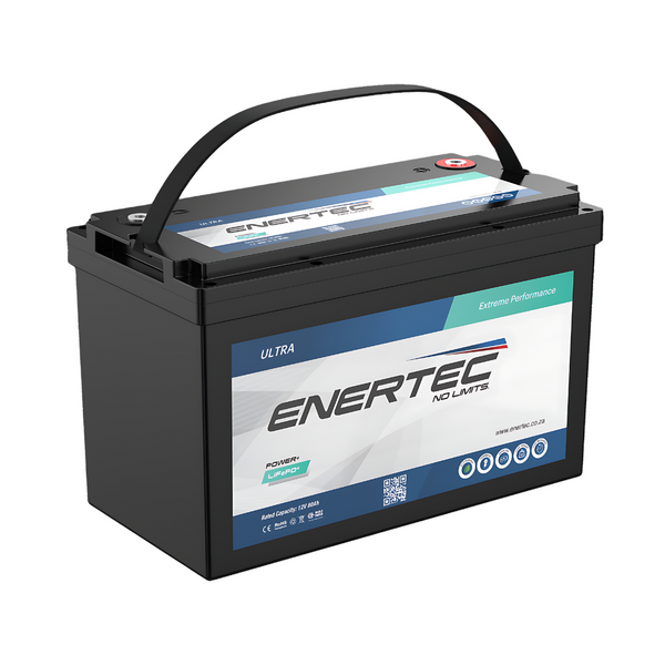 Enertec 12.8V 80Ah Marine, Industrial, and Inverter Power+ Series Lithium Battery