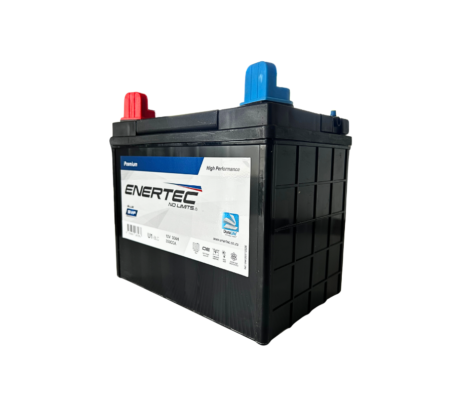 U1-BLC 12V 26Ah Enertec BLUE Lead Calcium Lawnmower Battery