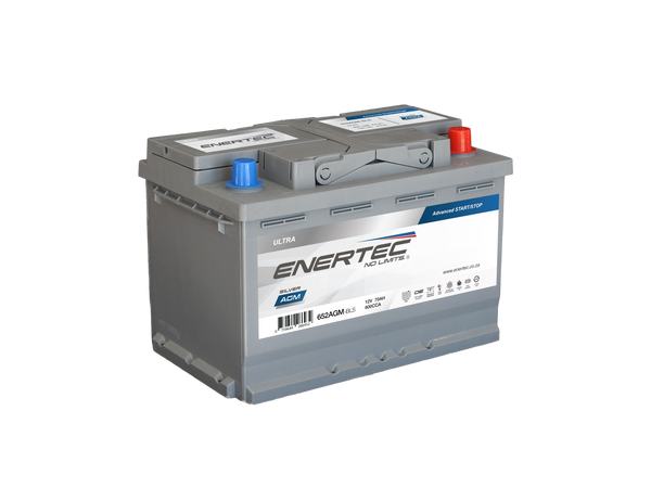 652AGM-BLS 12V 70Ah Enertec Silver AGM Automotive Battery