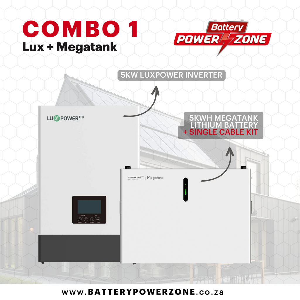 COMBO 1 5kw Lux Power Inverter and Lithium Battery Backup System